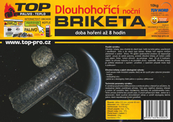 Noční dřevěné brikety